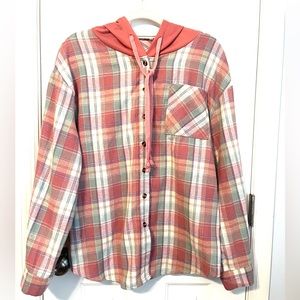 New Flannel Plaid Hoodie